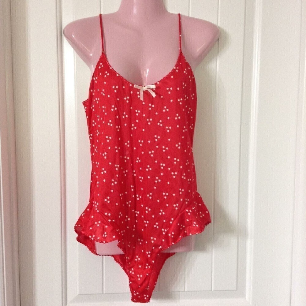 Vintage Undercover Wear Body Suit Teddy Small Red with White Stars